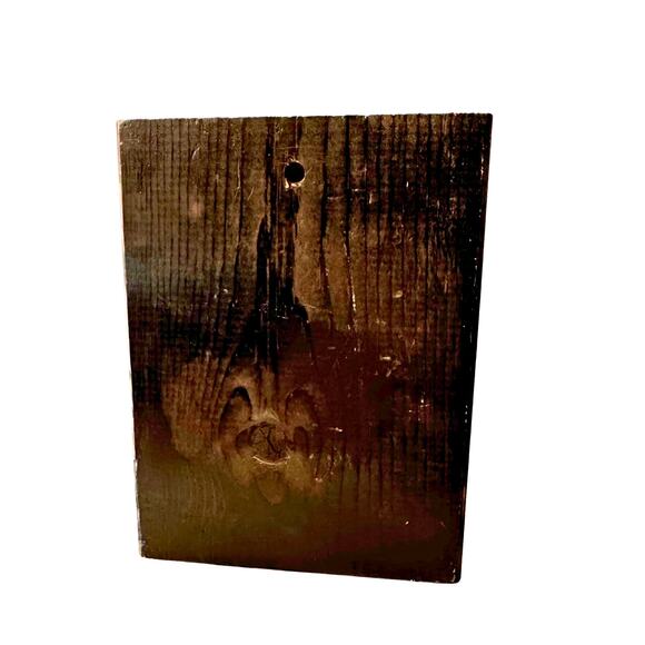 Vintage Handmade Nail Art Christmas Tree Plaque | Mixed Media Wood Decor - Picture 11 of 11